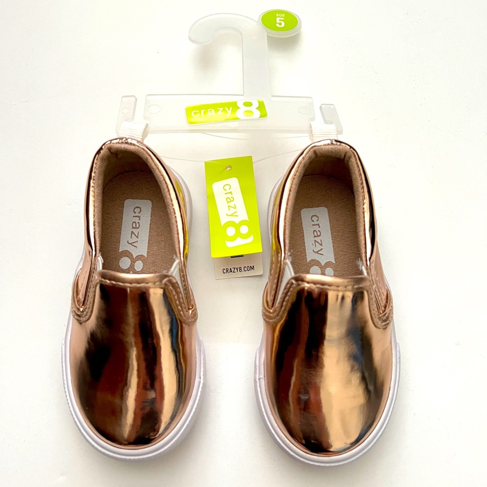 NWT Crazy 8 Toddler Size 5 Slip On Shoes